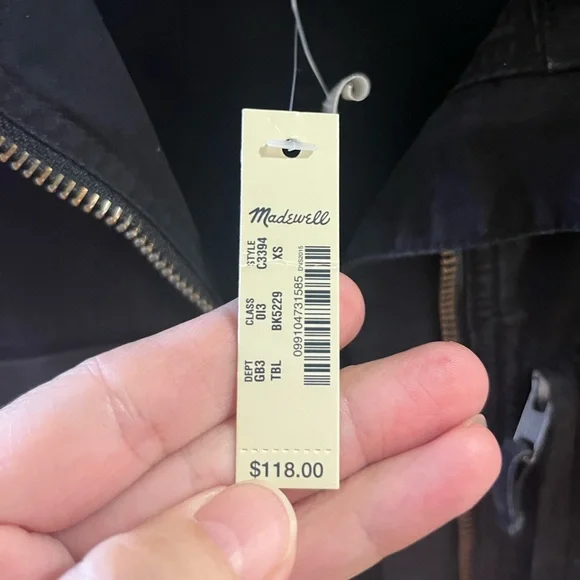 Madewell Utility Jacket New With Tags Size XS Women’s Black - Picture 9 of 9